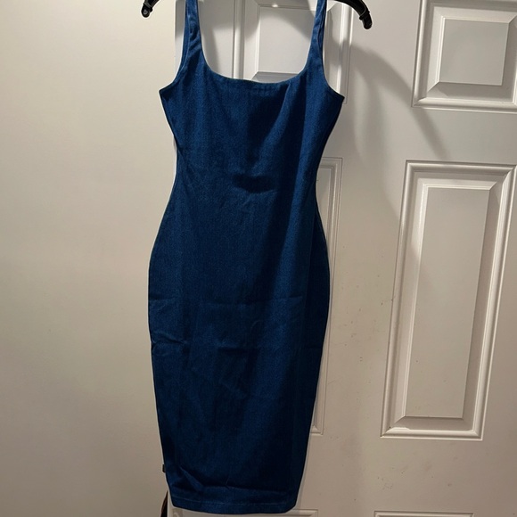 Susana Monaco medium blue denim Midi Dress - Picture 1 of 7